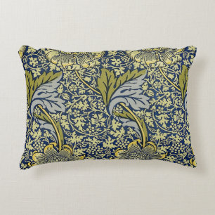William Morris Kennet Bloemenbehang Blauw Goud Accent Kussen