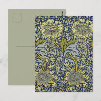 William Morris Kennet Bloemenbehang Blauw Goud
