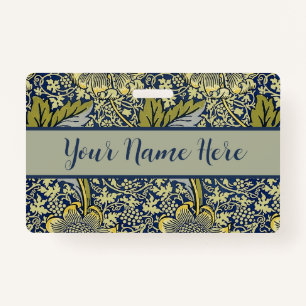 William Morris Kennet Floral Behang Blauw Badge