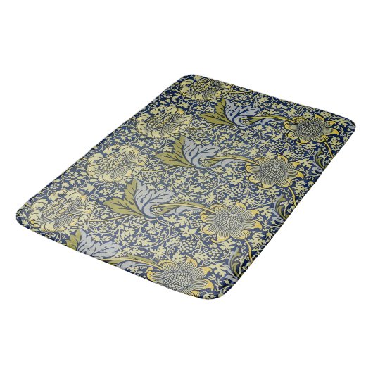William Morris Kennet Floral Behang Blauw Badmat (Gekanteld)