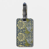 William Morris Kennet Floral Behang Blauw Bagagelabel (Achterkant verticaal)