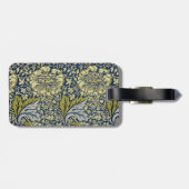 William Morris Kennet Floral Behang Blauw Bagagelabel (Achterkant horizontaal)
