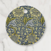William Morris Kennet Floral Behang Blauw Bedankjes Labels (Voorkant)