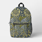 William Morris Kennet Floral Behang Blauw Bedrukte Rugzak (Voorkant)