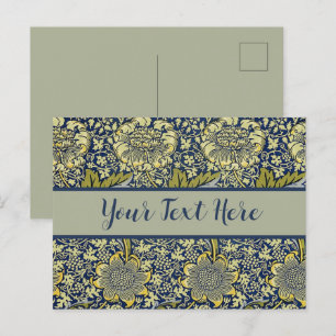 William Morris Kennet Floral Behang Blauw Briefkaart