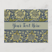 William Morris Kennet Floral Behang Blauw Briefkaart (Voorkant)
