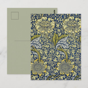 William Morris Kennet Floral Behang Blauw Briefkaart