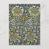 William Morris Kennet Floral Behang Blauw Briefkaart (Voorkant)