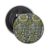 William Morris Kennet Floral Behang Blauw Button Flesopener (Voorkant)