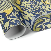 William Morris Kennet Floral Behang Blauw Cadeaupapier (Rol Hoek)