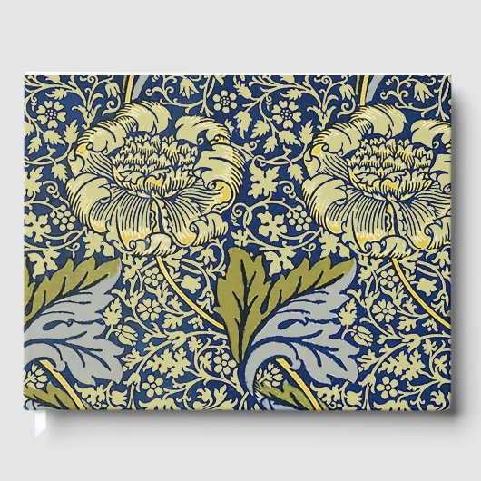 William Morris Kennet Floral Behang Blauw Gastenboek (Voorkant)