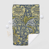 William Morris Kennet Floral Behang Blauw Golfhanddoek (Insitu)
