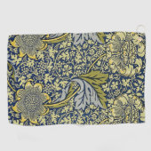 William Morris Kennet Floral Behang Blauw Golfhanddoek (Horizontaal)