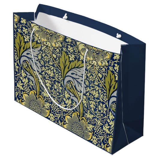 William Morris Kennet Floral Behang Blauw Groot Cadeauzakje (Achterkant Gekanteld)