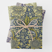 William Morris Kennet Floral Behang Blauw Inpakpapier Vel (In situ)