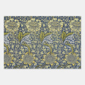 William Morris Kennet Floral Behang Blauw Inpakpapier Vel (Voorkant)