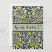 William Morris Kennet Floral Behang Blauw Kaart (Voorkant)