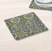 William Morris Kennet Floral Behang Blauw Kartonnen Onderzetters (Schuin)