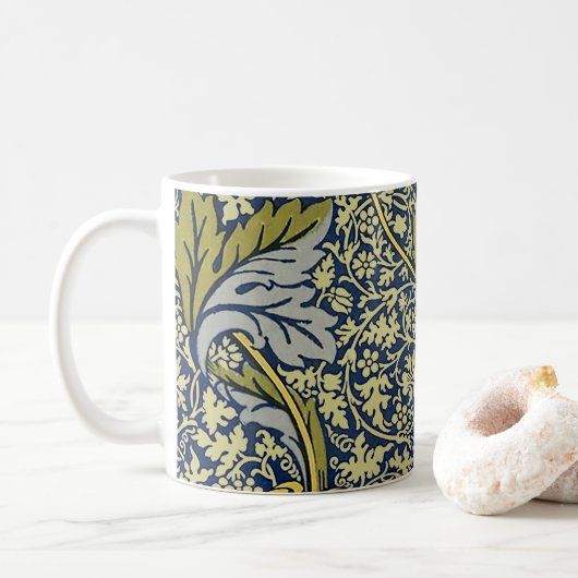 William Morris Kennet Floral Behang Blauw Koffiemok (Met donut)