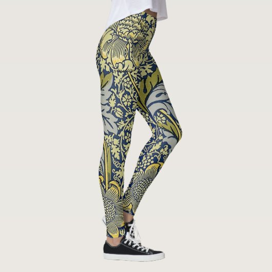 William Morris Kennet Floral Behang Blauw Leggings (Rechts)