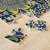 William Morris Kennet Floral Behang Blauw Legpuzzel (Zijkant)