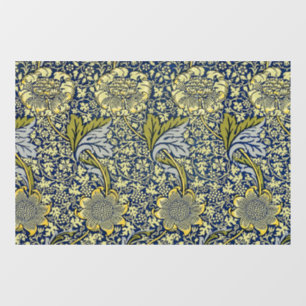 William Morris Kennet Floral Behang Blauw Raamsticker