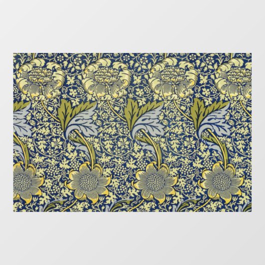 William Morris Kennet Floral Behang Blauw Raamsticker (Vel)