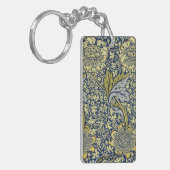 William Morris Kennet Floral Behang Blauw Sleutelhanger (Voorkant Links)