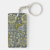 William Morris Kennet Floral Behang Blauw Sleutelhanger (achterkant)