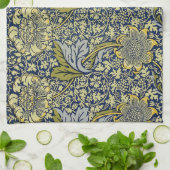 William Morris Kennet Floral Behang Blauw Theedoek (Gevouwen)