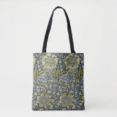 William Morris Kennet Floral Behang Blauw Tote Bag (Voorkant)