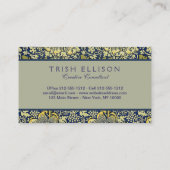 William Morris Kennet Floral Behang Blauw Visitekaartje (Achterkant)