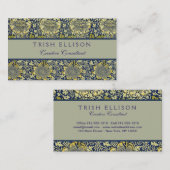 William Morris Kennet Floral Behang Blauw Visitekaartje (Voorkant / Achterkant)