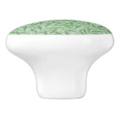 William Morris keramische knop wilg bladeren groen (Zijkant)