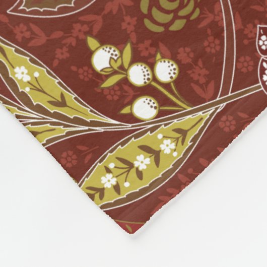 William Morris Kerstmis Fleece Deken (Hoek)