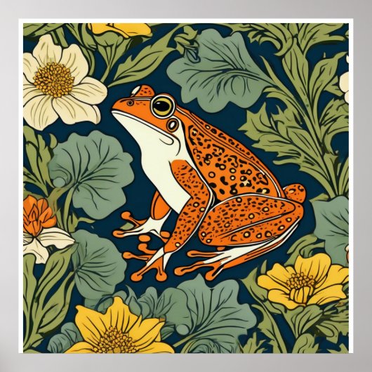 William Morris kikker inspiratie Poster (Voorkant)