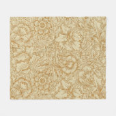 William Morris Klaproos Bloem Behang Fleece Deken (Voorkant (Horizontaal))
