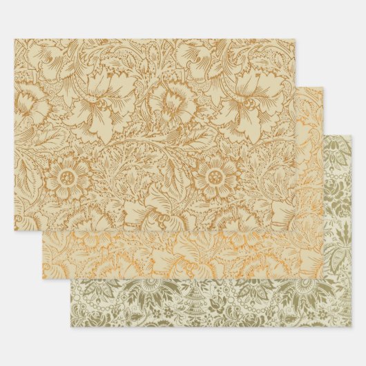 William Morris Klaproos Bloem Behang Inpakpapier Vel (Set)