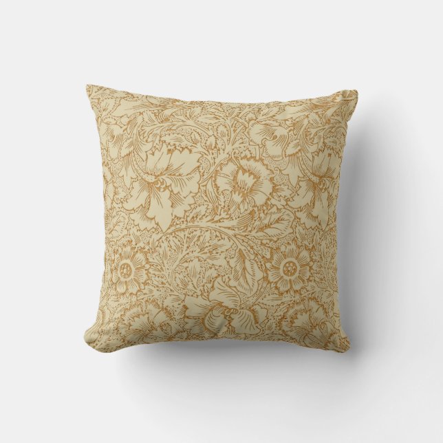 William Morris Klaproos Bloem Behang Kussen (Voorkant)