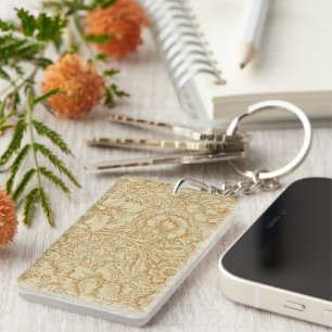 William Morris Klaproos Bloem Behang Sleutelhanger