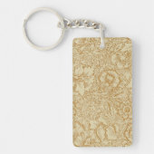 William Morris Klaproos Bloem Behang Sleutelhanger (Voorkant)