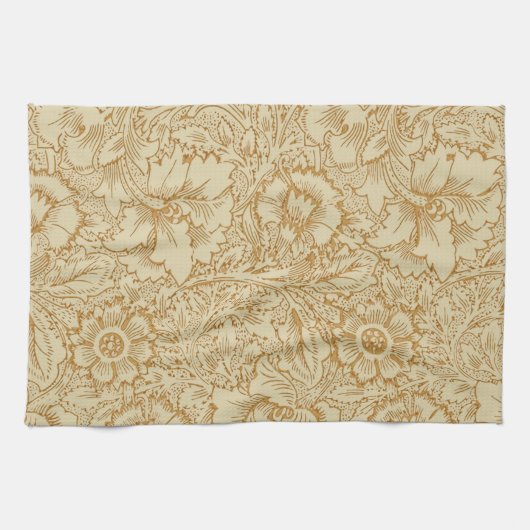 William Morris Klaproos Bloem Behang Theedoek (Horizontaal)