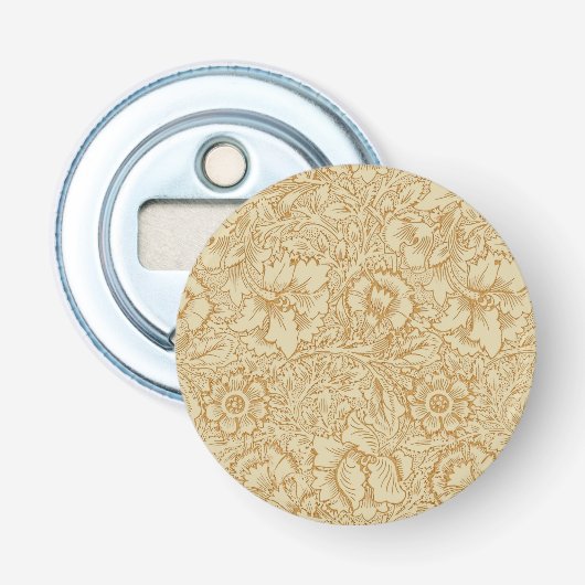 William Morris Klaproos Bloemenbehang Button Flesopener (Voorkant)
