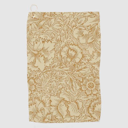 William Morris Klaproos Bloemenbehang Golfhanddoek (Voorkant)