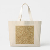 William Morris Klaproos Bloemenbehang Grote Tote Bag (Achterkant)