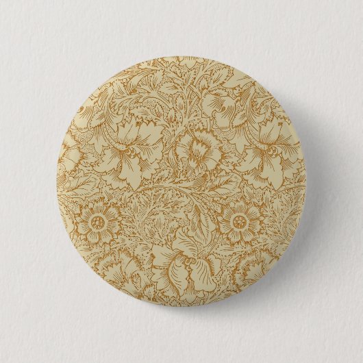 William Morris Klaproos Bloemenbehang Ronde Button 5,7 Cm (Voorkant)