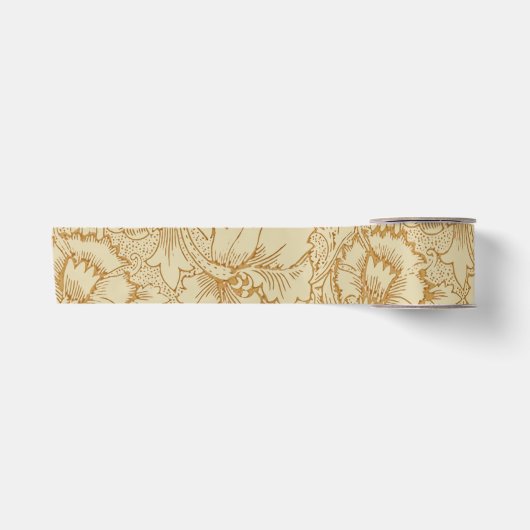 William Morris Klaproos Bloemenbehang Satijnen Lint (Voorkant)