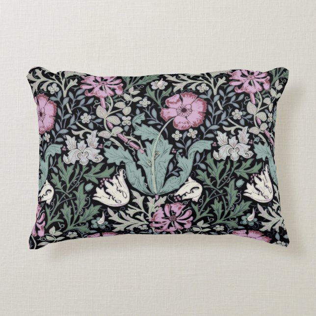 William Morris Klaproos Botanische Victoriaanse Be Accent Kussen (Voorkant)