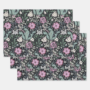 William Morris Klaproos Botanische Victoriaanse Be Inpakpapier Vel