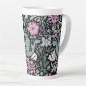 William Morris Klaproos Botanische Victoriaanse Be Latte Mok (Rechterhoek)